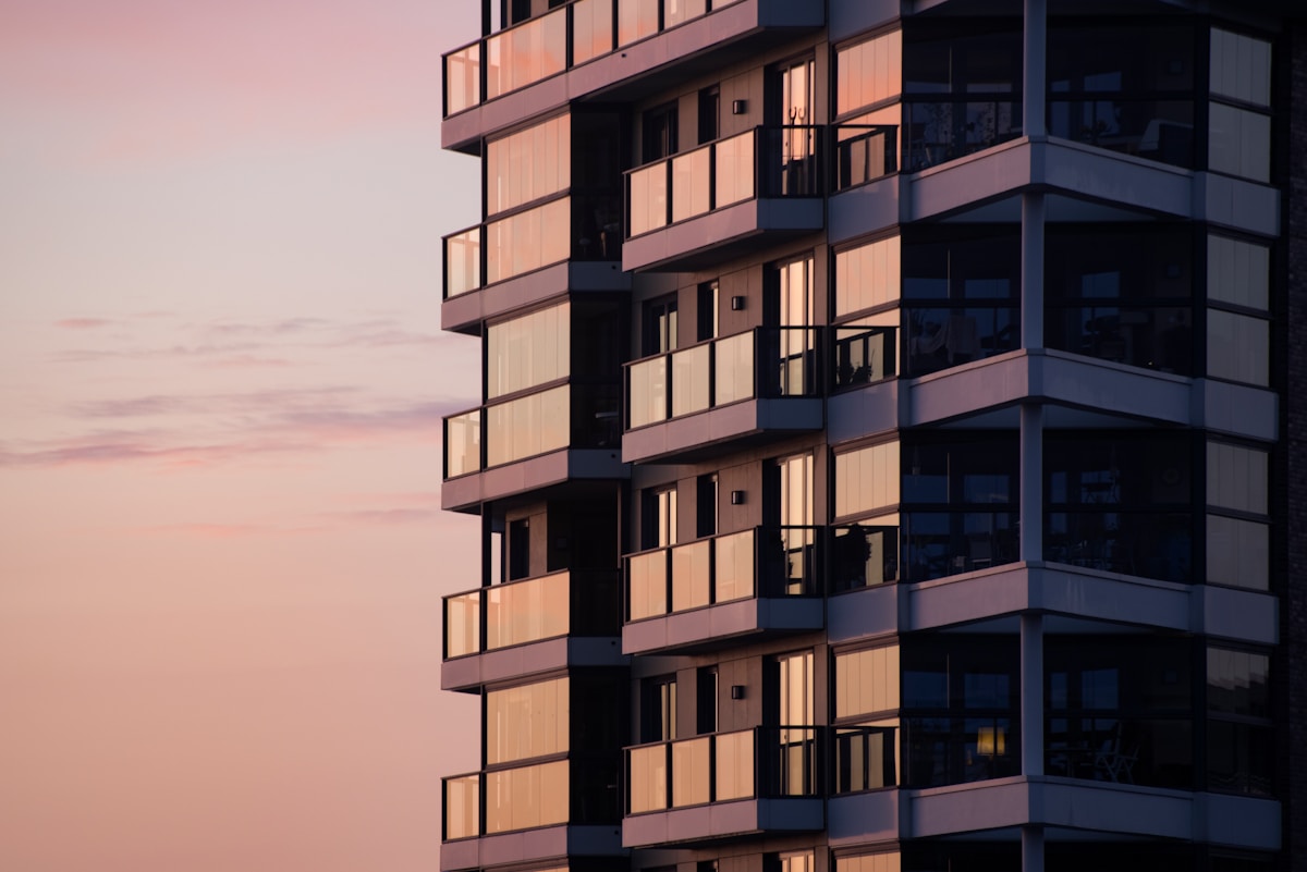 Modern apartment building